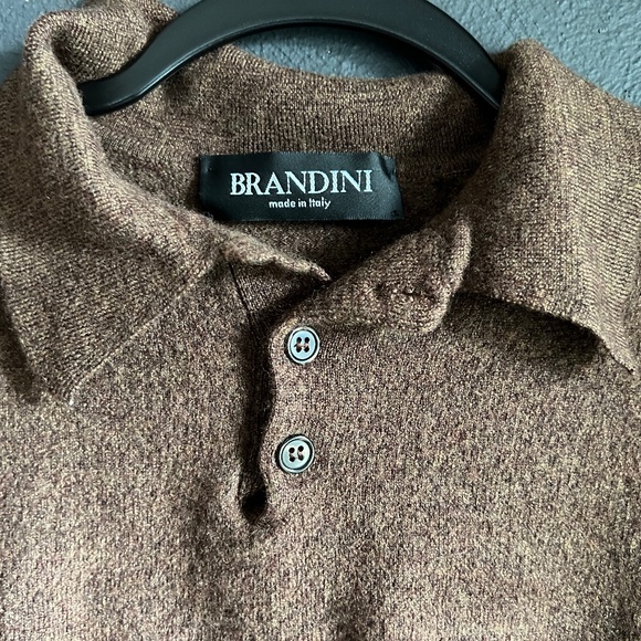 Brandini Sweaters - Brown Wool Button-up Collared Sweater - Fast shipping 📦